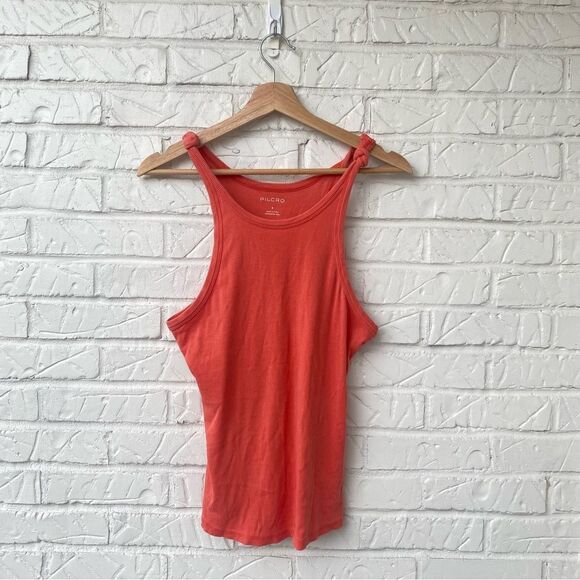 Anthropologie Pilcro Coral Ribbed Tank Top Size Small - Picture 3 of 9